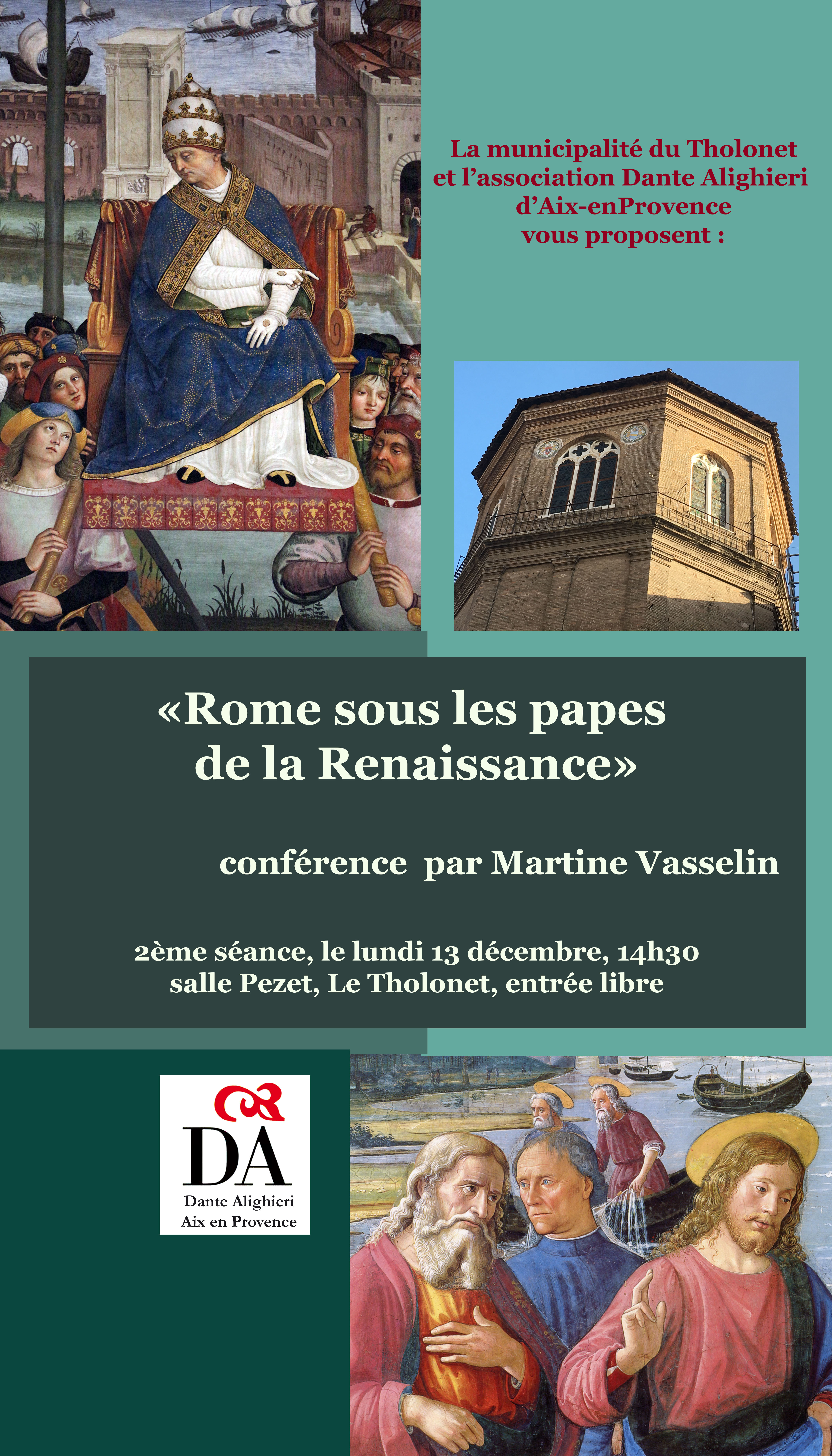 affiche 2e séance cours sur les papes a la Renaissance