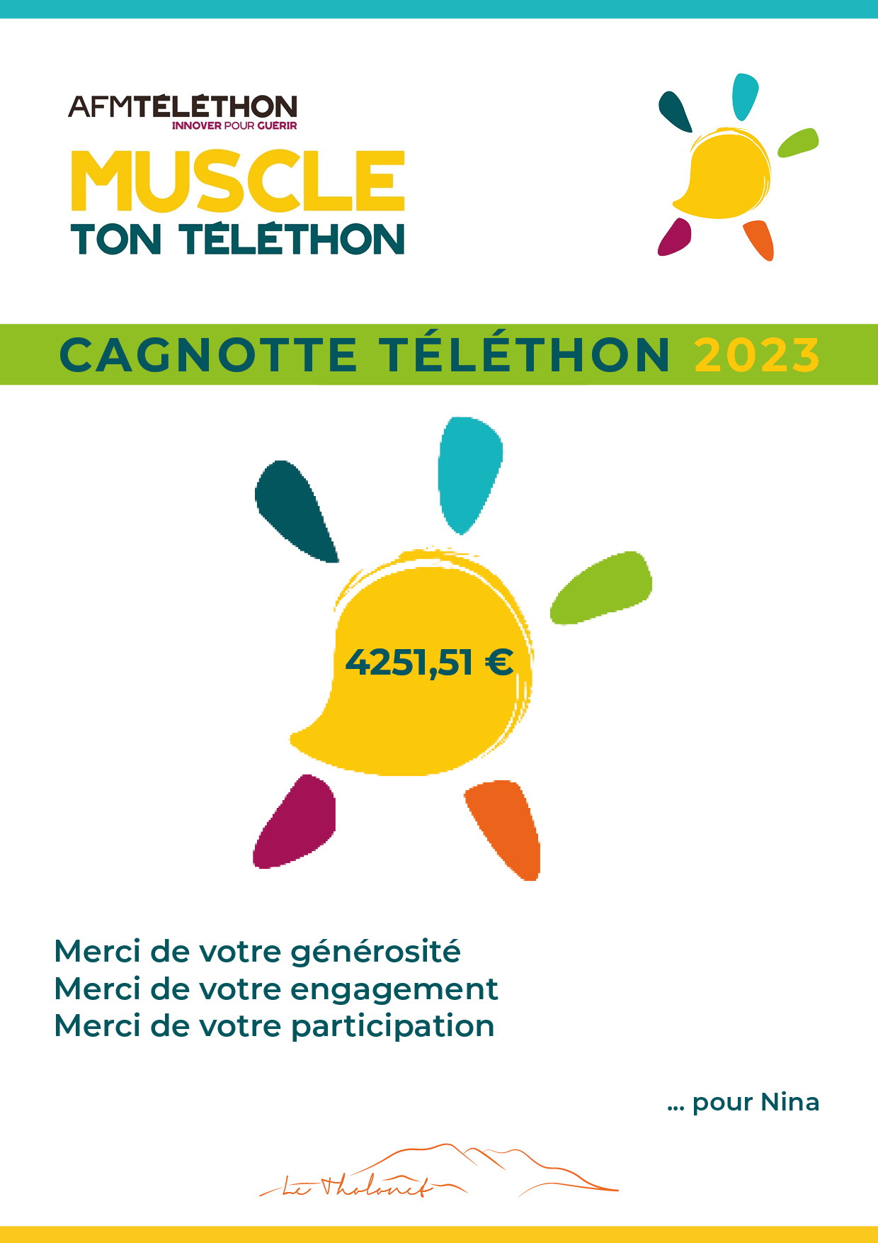 remerciement telethon 2023