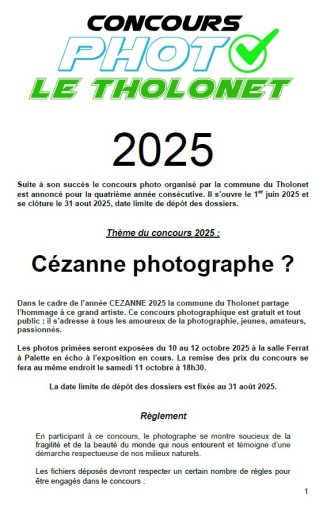 page de garde concours photos 2025